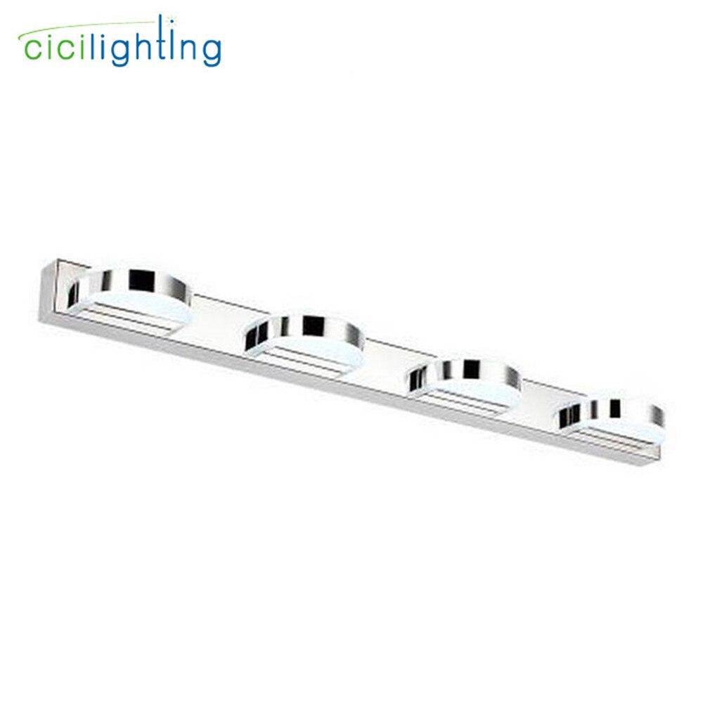 Applique murale LED chromée avec lampes pour miroir - vue 3 sur 7