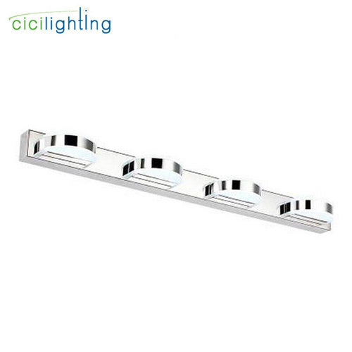Applique murale LED chromée avec lampes pour miroir - vue 3 sur 7