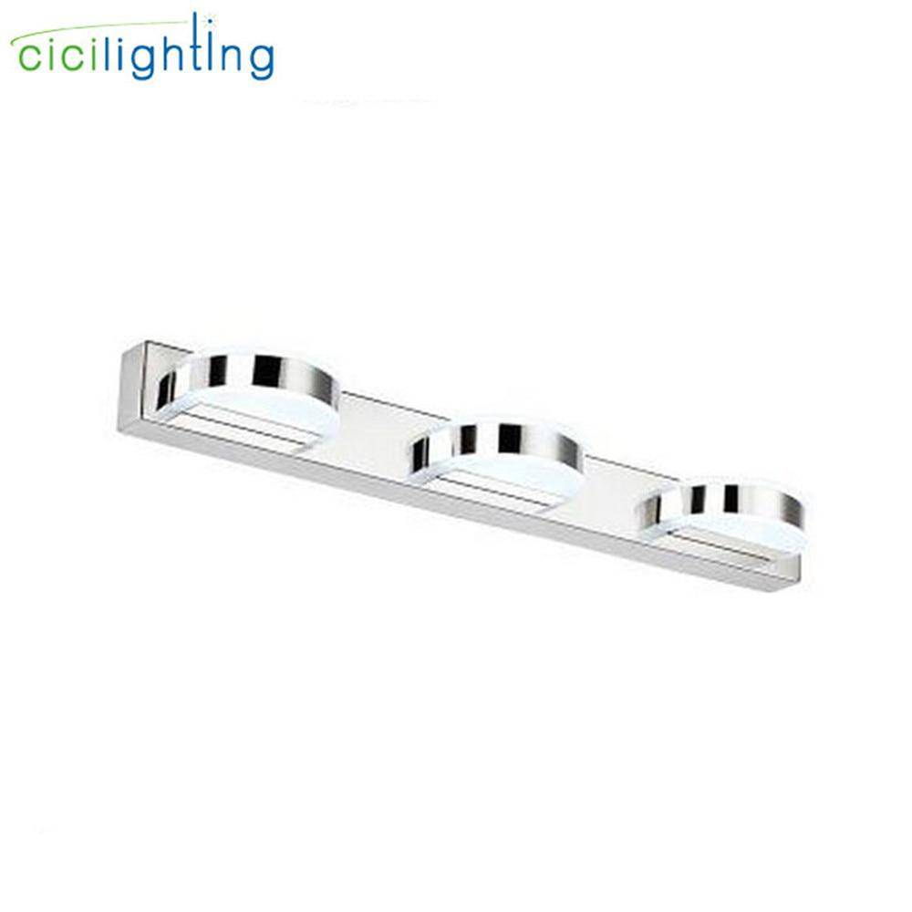 Applique murale LED chromée avec lampes pour miroir - vue 4 sur 7
