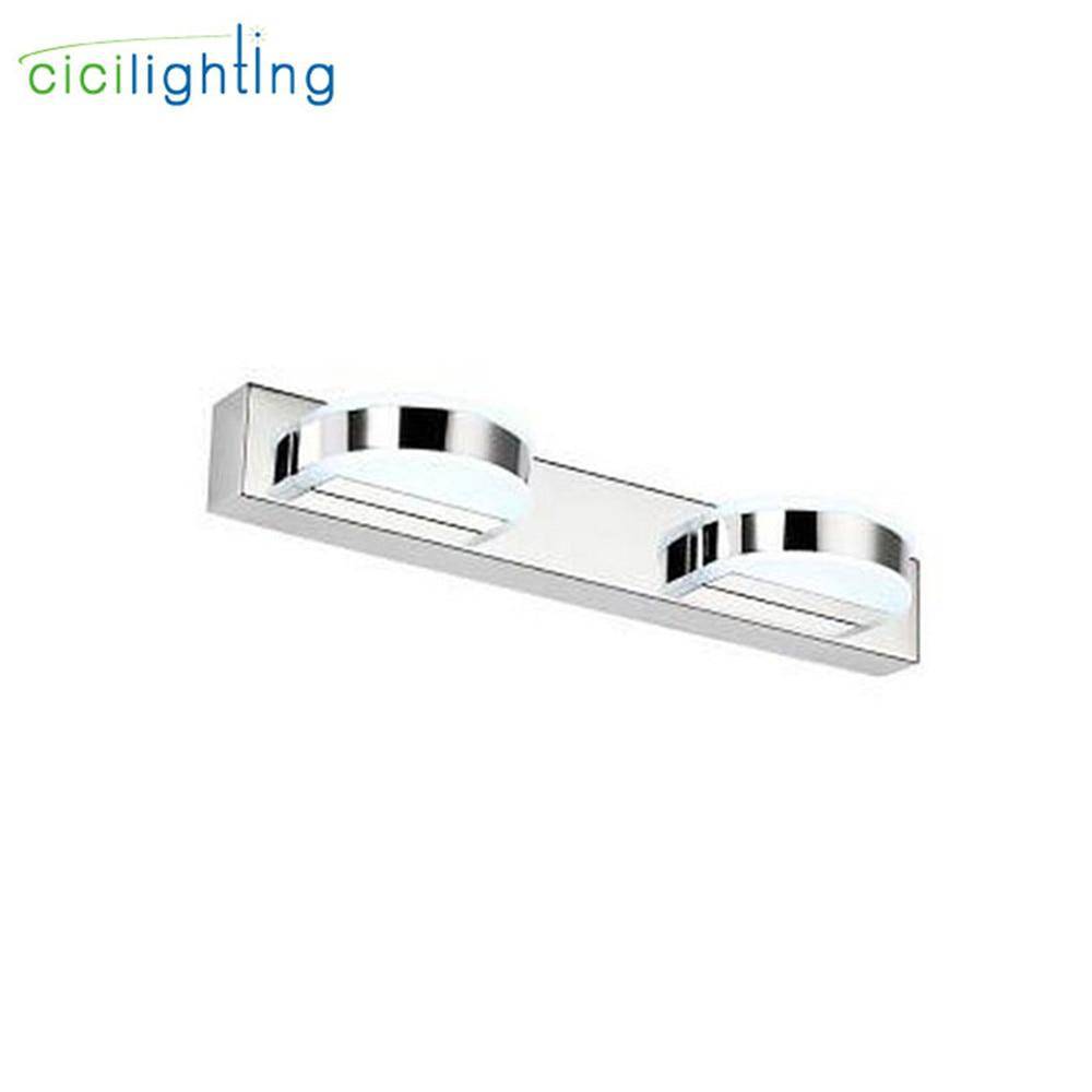 Applique murale LED chromée avec lampes pour miroir - vue 6 sur 7