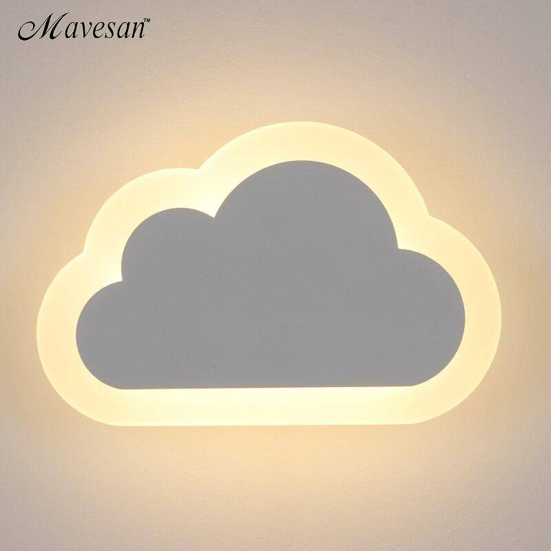 Applique murale LED enfant en forme de nuage - vue 4 sur 7