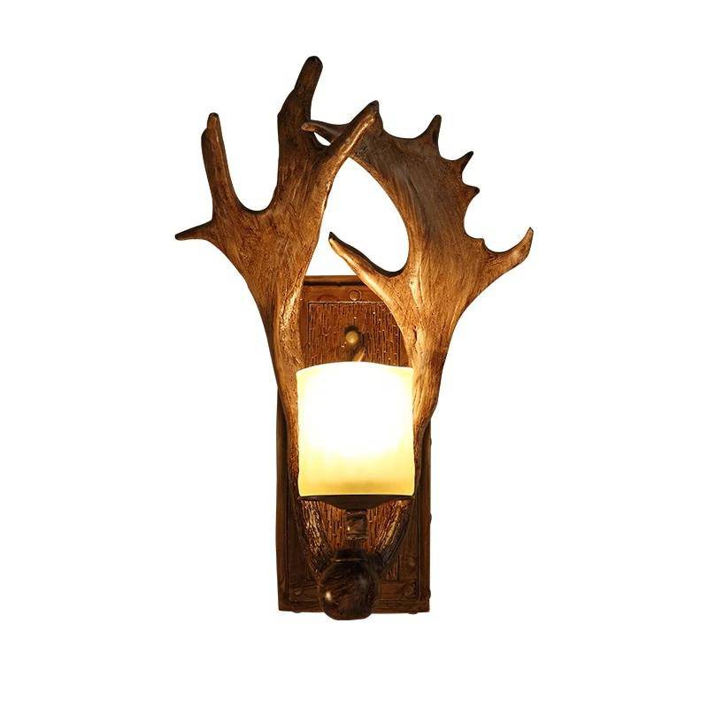 Applique murale rustique LED aux bois de cerfs Art - vue 2 sur 4