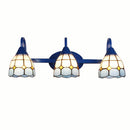 Applique murale rustique LED bleu style Méditerranéen