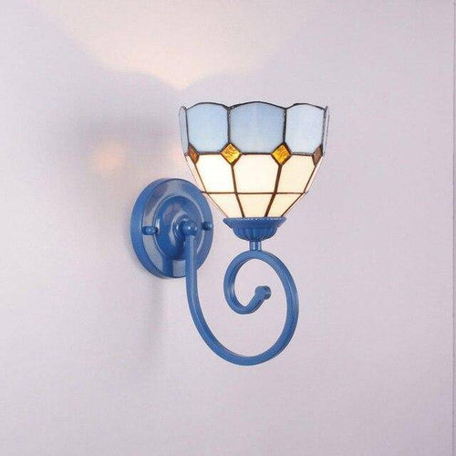 Applique murale rustique LED bleu style Méditerranéen - vue 3 sur 7