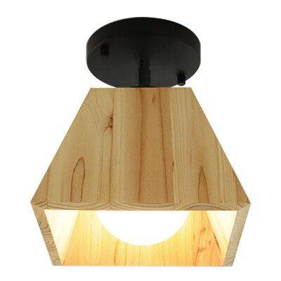 Plafonnier avec lampe en cône de bois Japanese - vue 7 sur 9