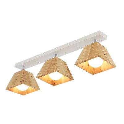 Plafonnier avec lampe en cône de bois Japanese - vue 9 sur 9