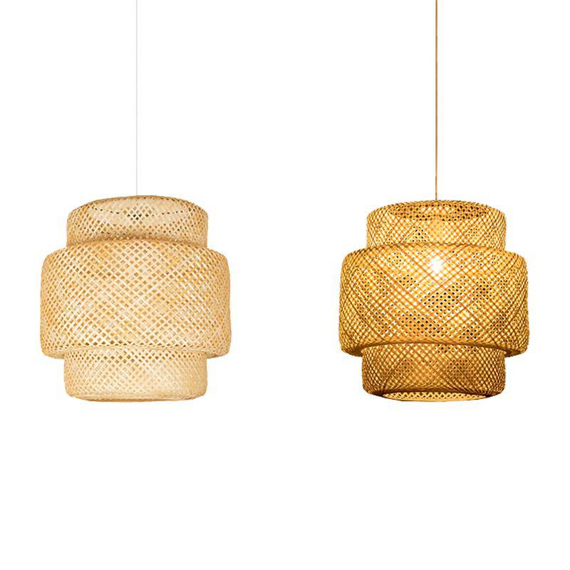 Suspension en bambou rotin de plusieurs formes Chinese - vue 10 sur 10
