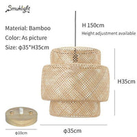 Suspension en bambou rotin de plusieurs formes Chinese