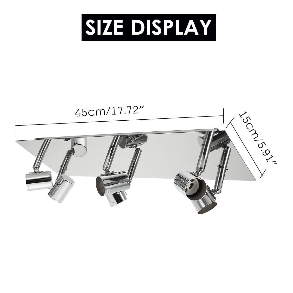 Plafonnier chromé à 6 spots LED - vue 2 sur 2