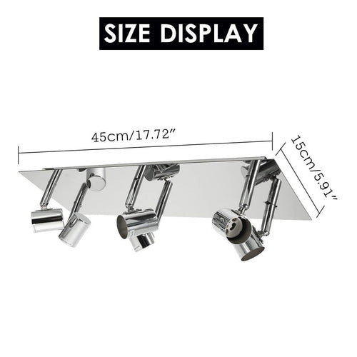 Plafonnier chromé à 6 spots LED - vue 2 sur 2