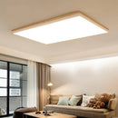 Plafonnier rectangle en bois et métal à LED Illumination