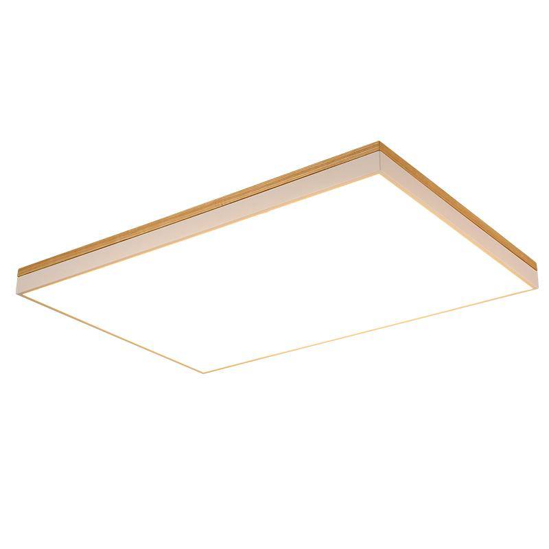 Plafonnier rectangle en bois et métal à LED Illumination - vue 3 sur 4