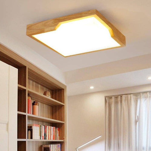 Plafonnier rectangle en bois à LED Tatami - vue 5 sur 5