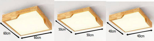 Plafonnier rectangle en bois à LED Tatami - vue 4 sur 5