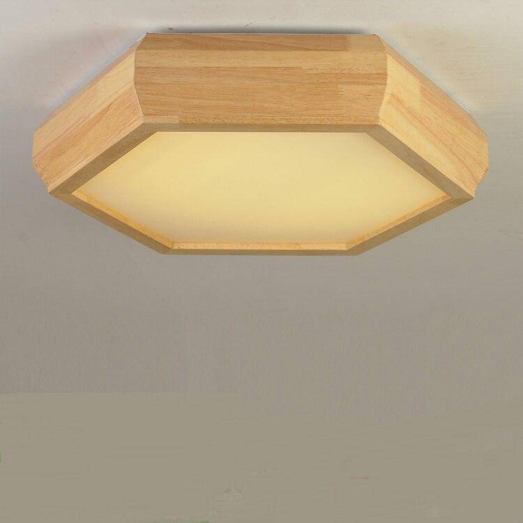 Plafonnier en bois hexagonal Hill - vue 3 sur 3