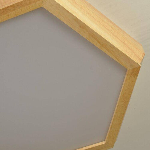Plafonnier en bois hexagonal Hill - vue 2 sur 3