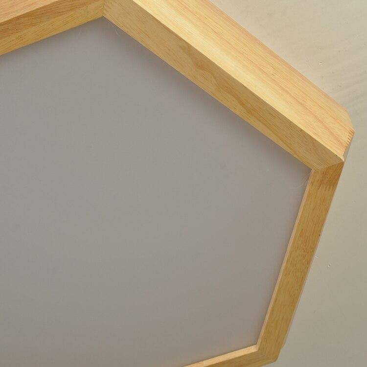 Plafonnier en bois hexagonal Hill - vue 2 sur 3