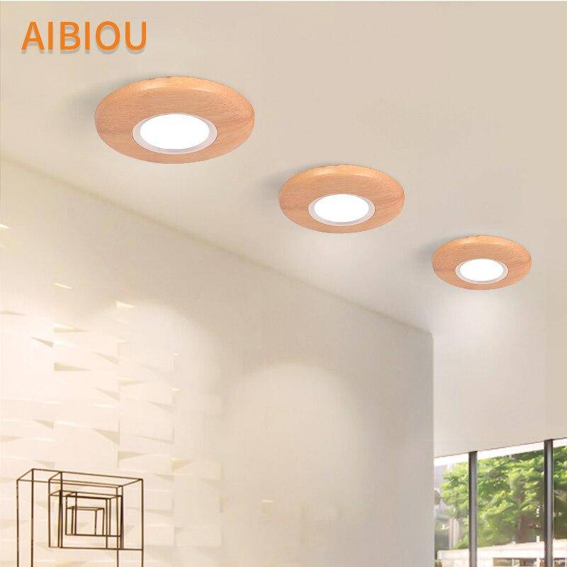 Plafonnier à LED spot en bois Aibiou - vue 2 sur 11