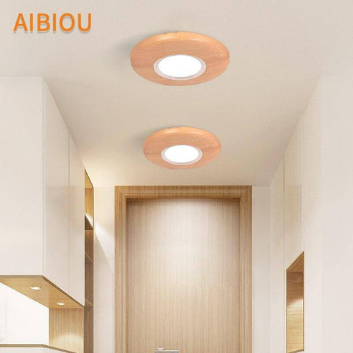Plafonnier à LED spot en bois Aibiou - vue 4 sur 11