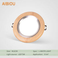 Plafonnier à LED spot en bois Aibiou