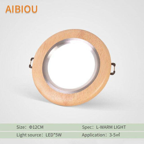 Plafonnier à LED spot en bois Aibiou - vue 10 sur 11