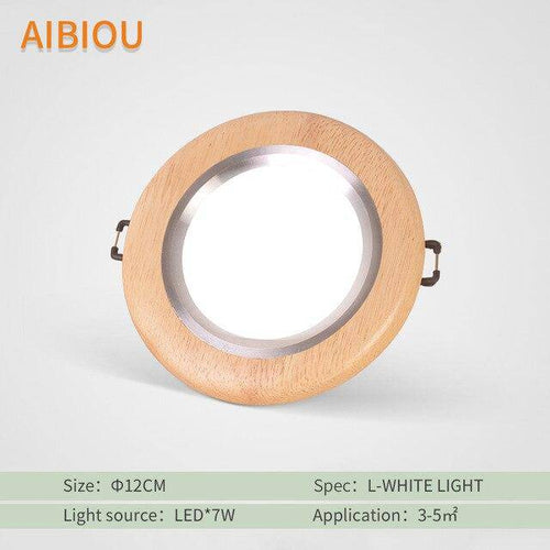 Plafonnier à LED spot en bois Aibiou - vue 9 sur 11