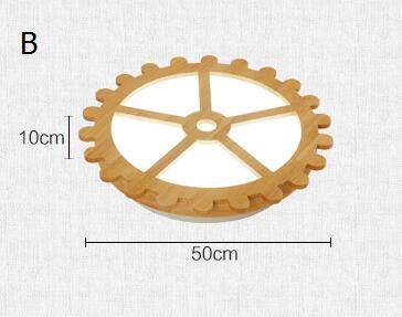 Plafonnier LED horloge en bois - vue 5 sur 7