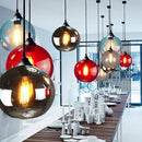 Suspension boule en verre colorée Loft