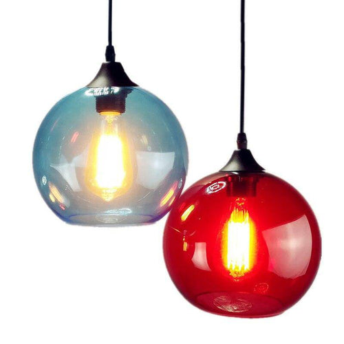 Suspension boule en verre colorée Loft - vue 4 sur 4