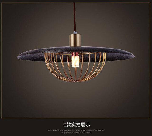 Suspension design cage dorée Long - vue 6 sur 5