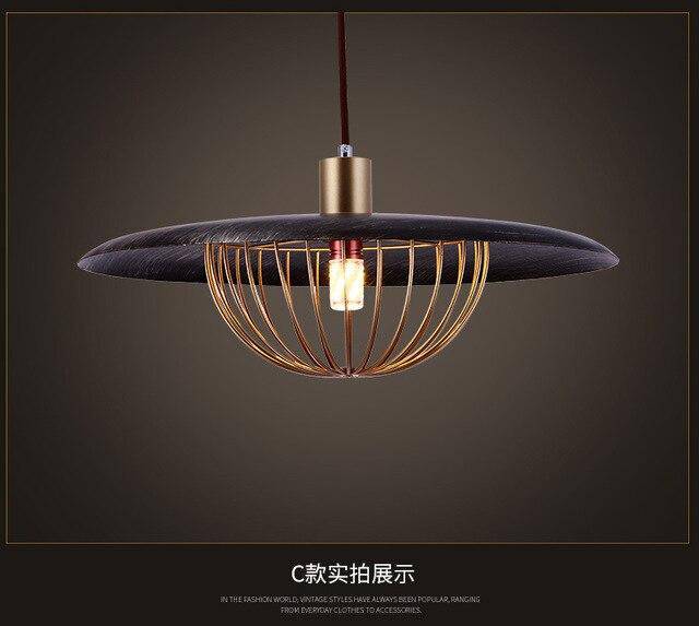 Suspension design cage dorée Long - vue 5 sur 5