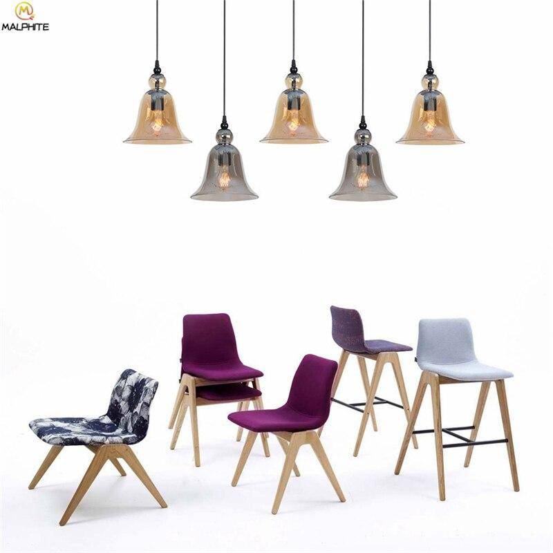 Suspension en verre en forme de cloche coloré - vue 8 sur 11