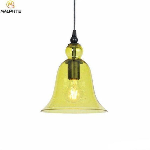 Suspension en verre en forme de cloche coloré - vue 11 sur 11
