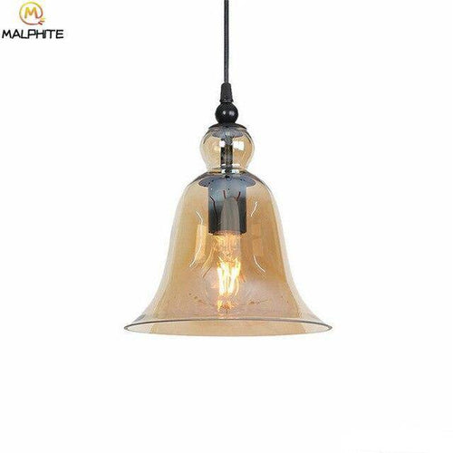 Suspension en verre en forme de cloche coloré - vue 5 sur 11