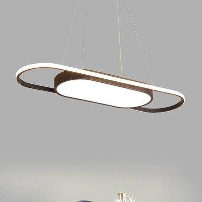 Lustre design à LED long 90cm et bords arrondis Dining - vue 6 sur 6