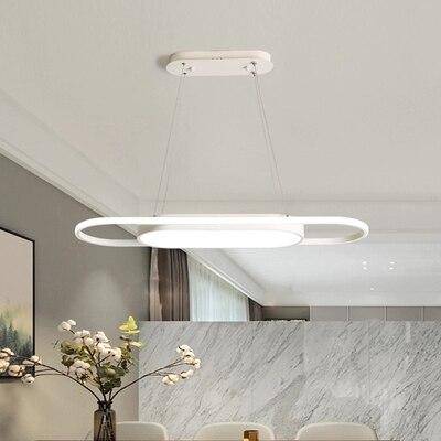 Lustre design à LED long 90cm et bords arrondis Dining - vue 3 sur 6