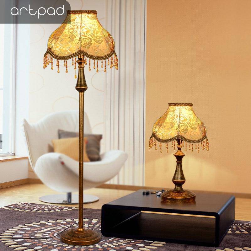 Lampadaire LED abat-jour en tissu sur pied - vue 4 sur 15