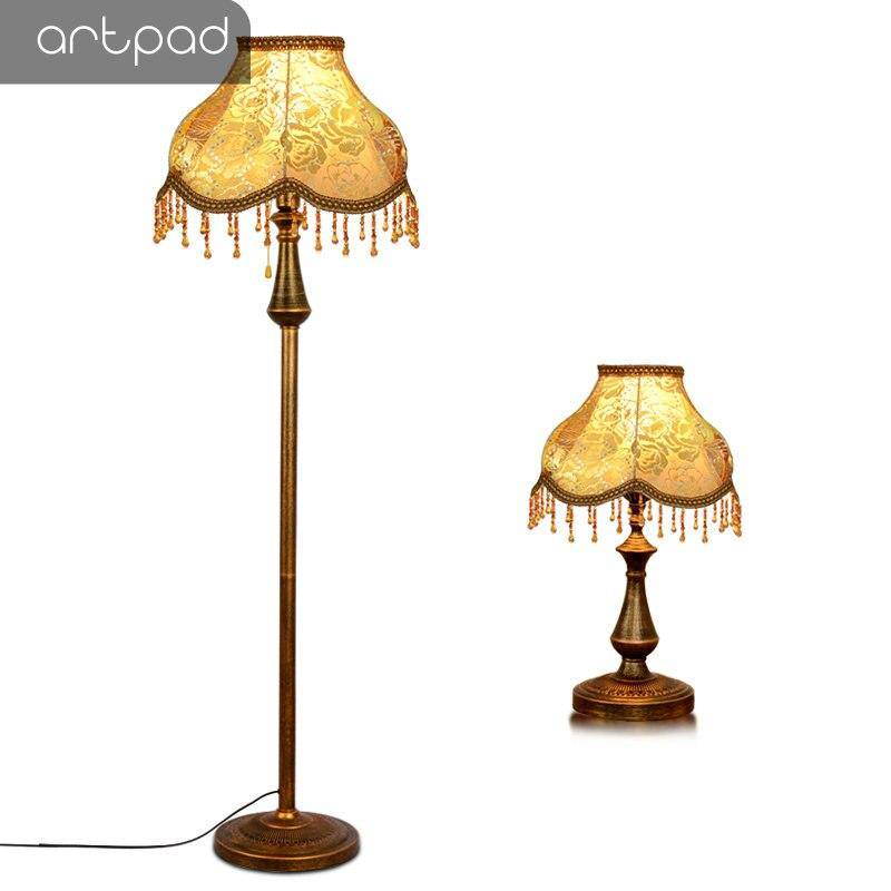 Lampadaire LED abat-jour en tissu sur pied - vue 12 sur 15