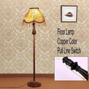 Lampadaire LED abat-jour en tissu sur pied