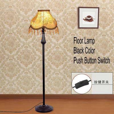 Lampadaire LED abat-jour en tissu sur pied - vue 9 sur 15