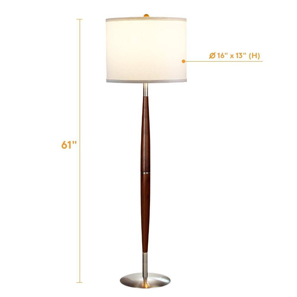 Lampadaire LED abat-jour en tissu Standing - vue 3 sur 3