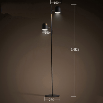 Lampadaire moderne avec lampes dirigeables Nordic - vue 4 sur 8