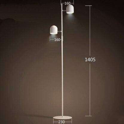 Lampadaire moderne avec lampes dirigeables Nordic - vue 6 sur 8
