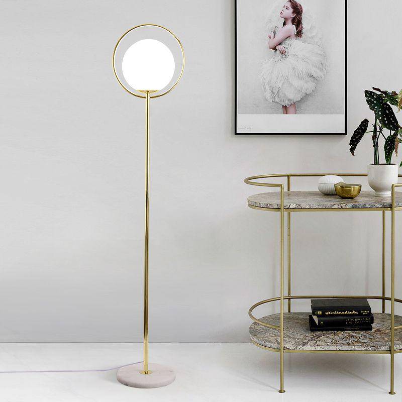 Lampadaire LED doré avec boule en verre Ball - vue 5 sur 7