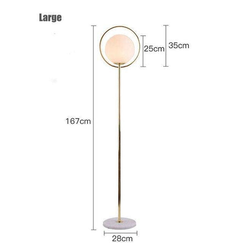Lampadaire LED doré avec boule en verre Ball - vue 4 sur 7