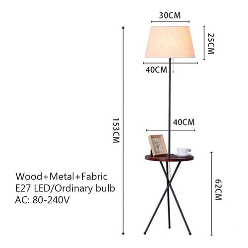 Lampadaire LED avec table avec abat-jour en tissu Coffee - vue 3 sur 3