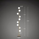 Lampadaire design à LED avec plusieurs boules de verre Head