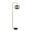 Lampadaire design avec boule en verre fumé Stone