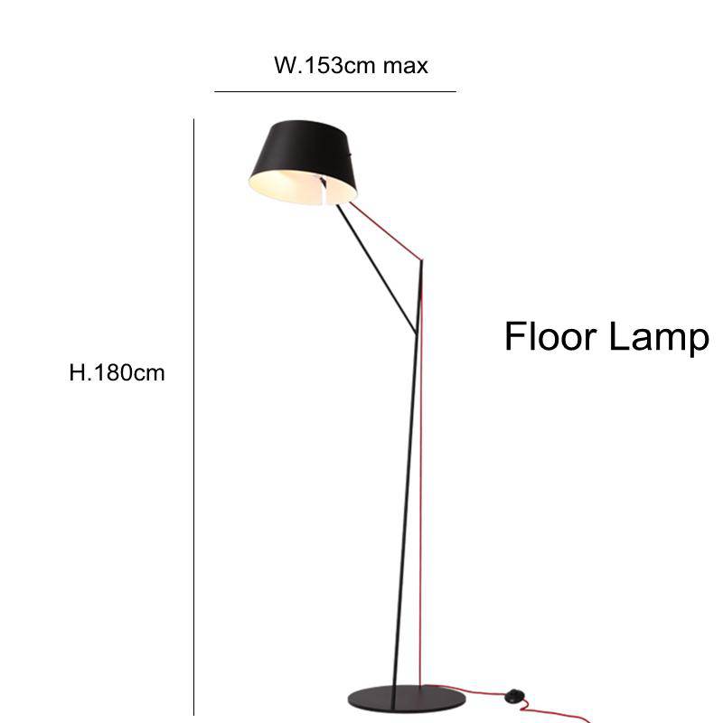 Lampadaire design noir Long - vue 3 sur 5