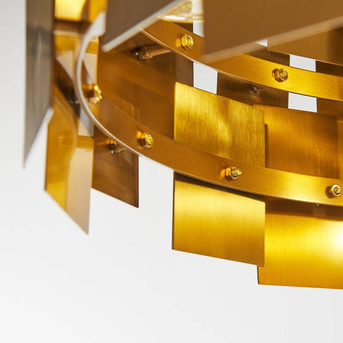 Lampadaire LED design luxe avec carrés dorés Decoration - vue 4 sur 6